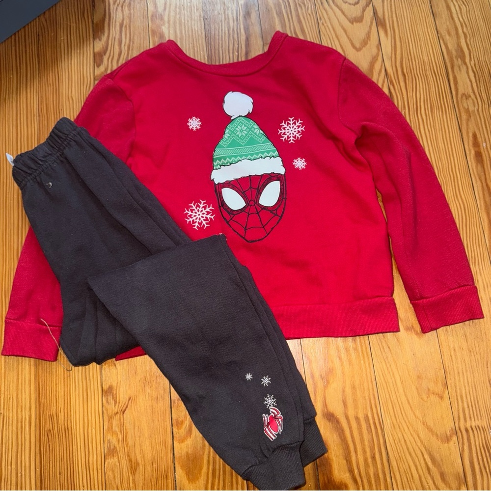 Spiderman Christmas Sweater Matching Set